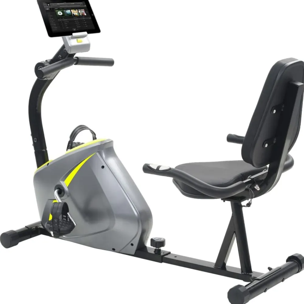 vidaXL Fitness Y Musculación-Bicicleta estática reclinada magnética con pulsómetro