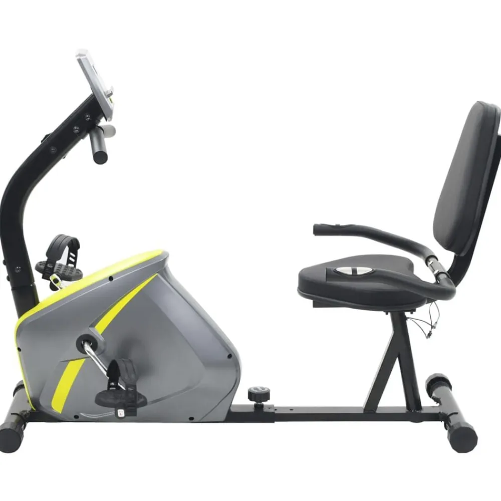vidaXL Fitness Y Musculación-Bicicleta estática reclinada magnética con pulsómetro
