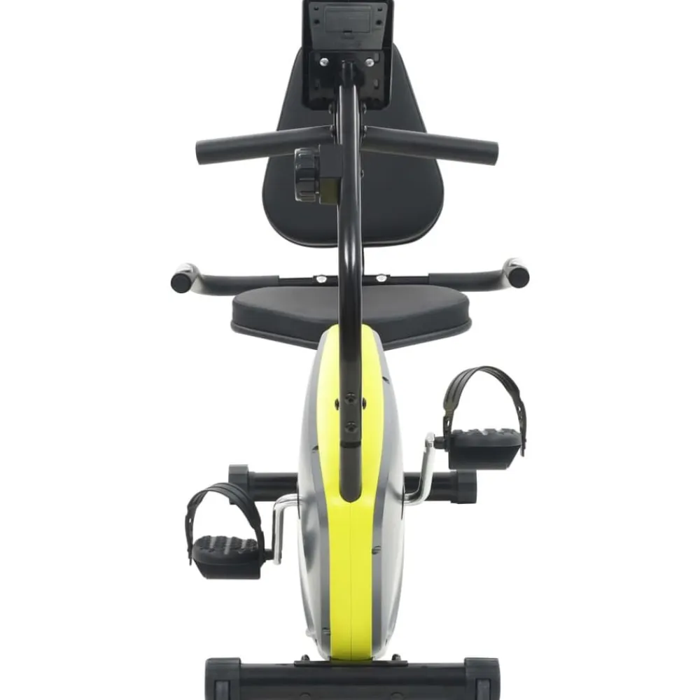 vidaXL Fitness Y Musculación-Bicicleta estática reclinada magnética con pulsómetro
