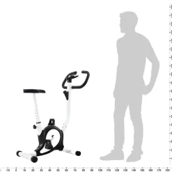 vidaXL Fitness Y Musculación-Bicicleta estática con resistencia de cinta negra