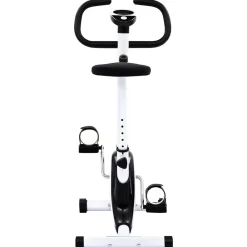 vidaXL Fitness Y Musculación-Bicicleta estática con resistencia de cinta negra
