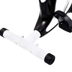 vidaXL Fitness Y Musculación-Bicicleta estática con resistencia de cinta negra