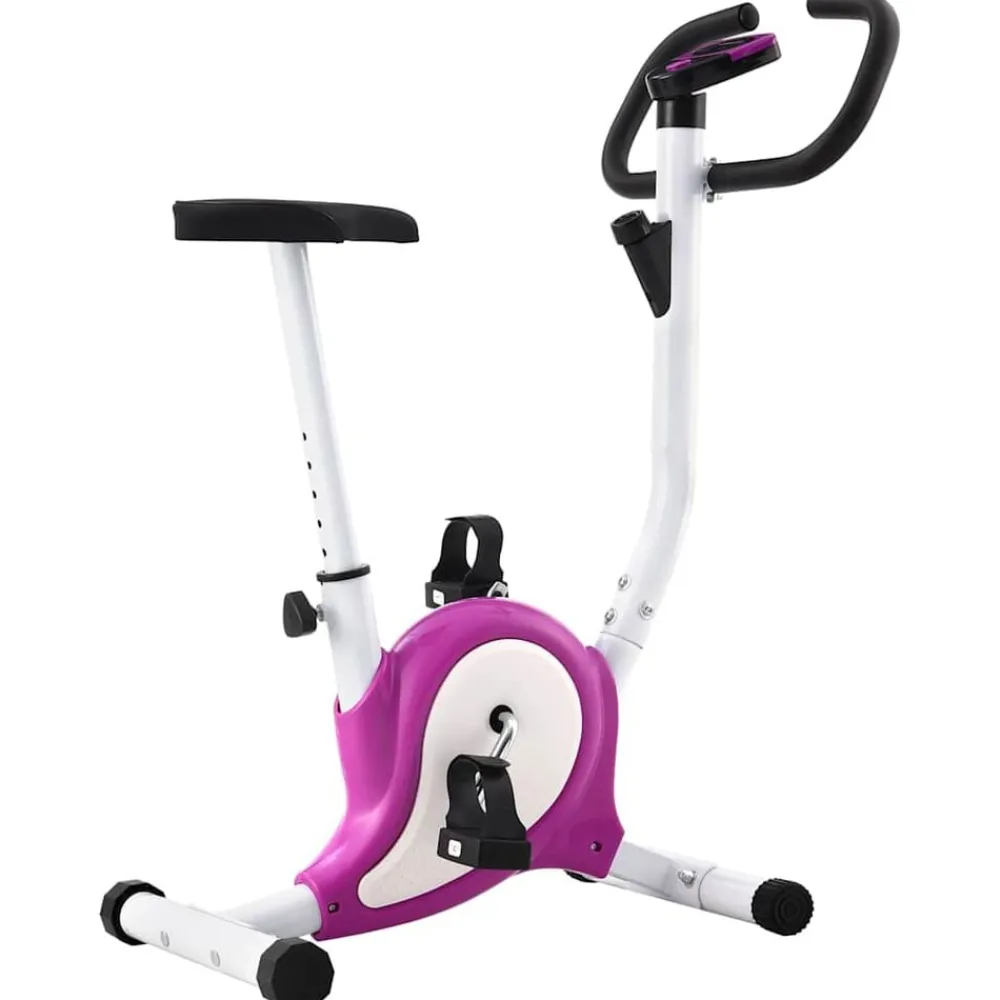 vidaXL Bicicleta estática con resistencia de cinta morada Morado Outlet