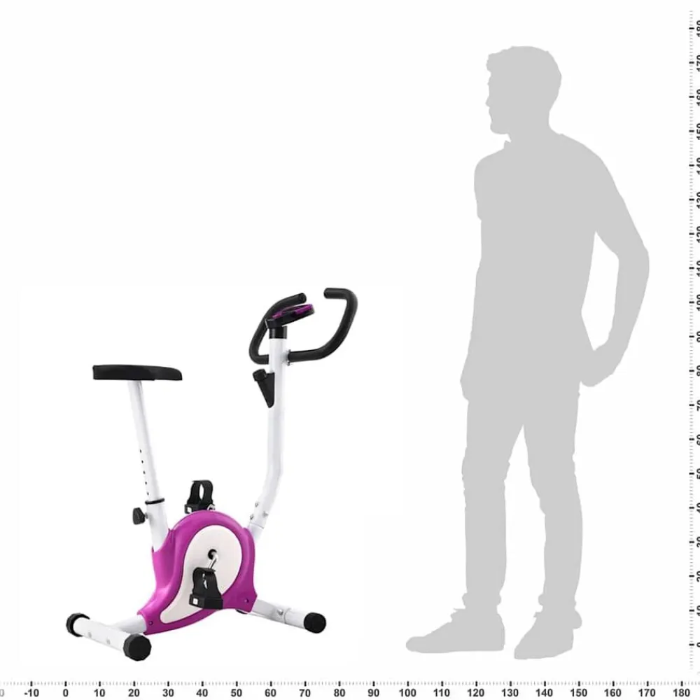 vidaXL Bicicleta estática con resistencia de cinta morada Morado Outlet