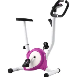 vidaXL Bicicleta estática con resistencia de cinta morada Morado Outlet