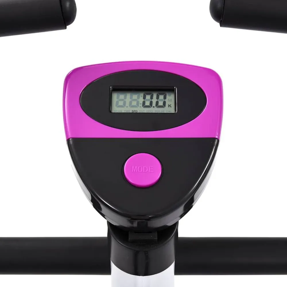 vidaXL Bicicleta estática con resistencia de cinta morada Morado Outlet