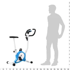vidaXL Bicicleta estática con resistencia de cinta Azul Hot