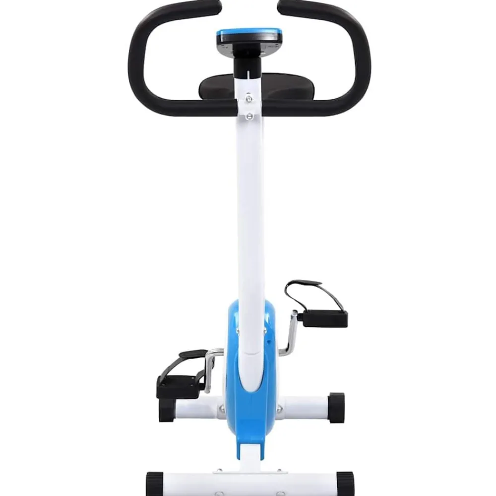 vidaXL Bicicleta estática con resistencia de cinta Azul Hot