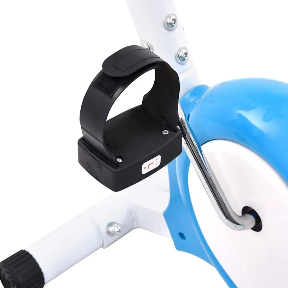 vidaXL Bicicleta estática con resistencia de cinta Azul Hot
