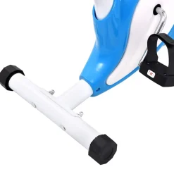 vidaXL Bicicleta estática con resistencia de cinta Azul Hot