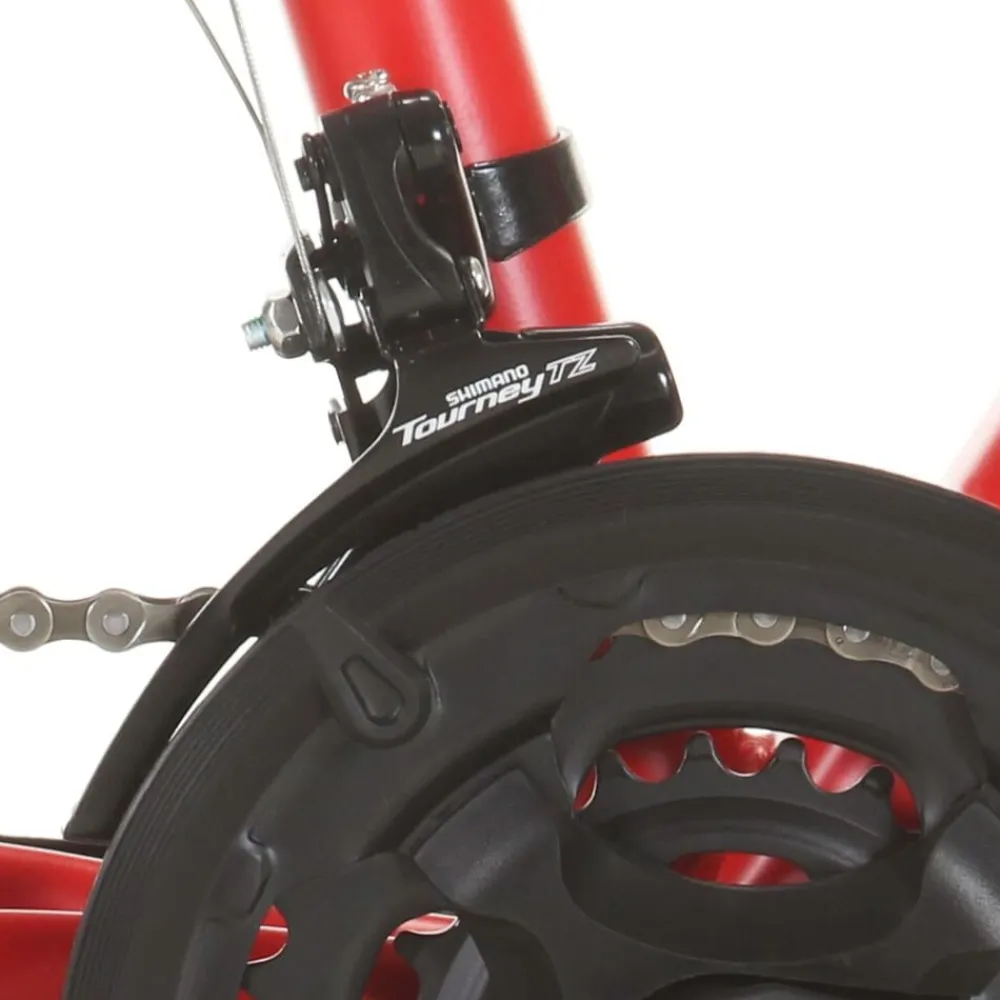 vidaXL Bicicleta montaña 21 velocidades 27,5 pulgadas rueda 38 cm Rojo Hot