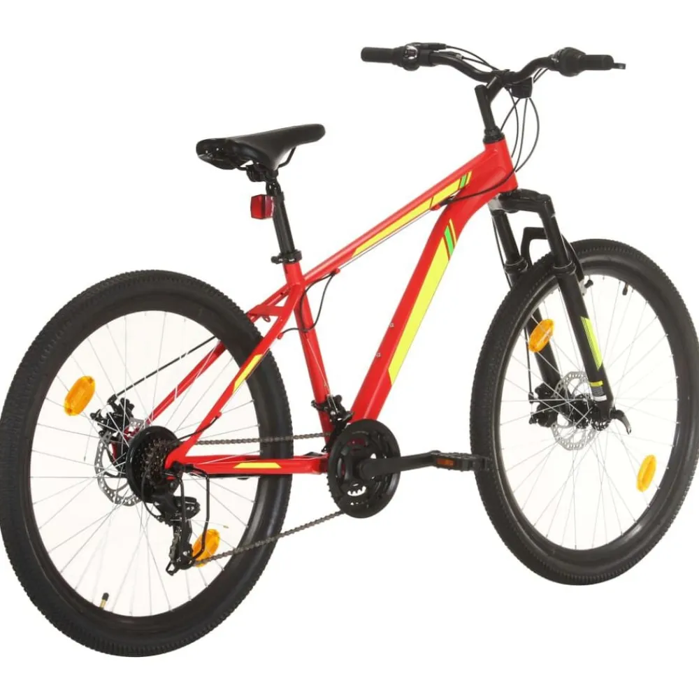 vidaXL Bicicleta montaña 21 velocidades 27,5 pulgadas rueda 38 cm Rojo Hot