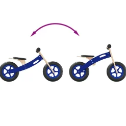 vidaXL Bicicleta sin pedales para niños con neumáticos de aire Azul Best