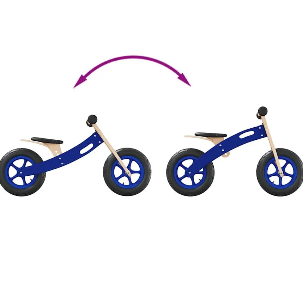 vidaXL Bicicleta sin pedales para niños con neumáticos de aire Azul Best