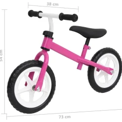 vidaXL Bicicleta sin pedales 9,5 pulgadas Rosa Outlet
