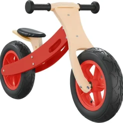 vidaXL Bicicleta sin pedales para niños con neumáticos de aire Rojo Sale