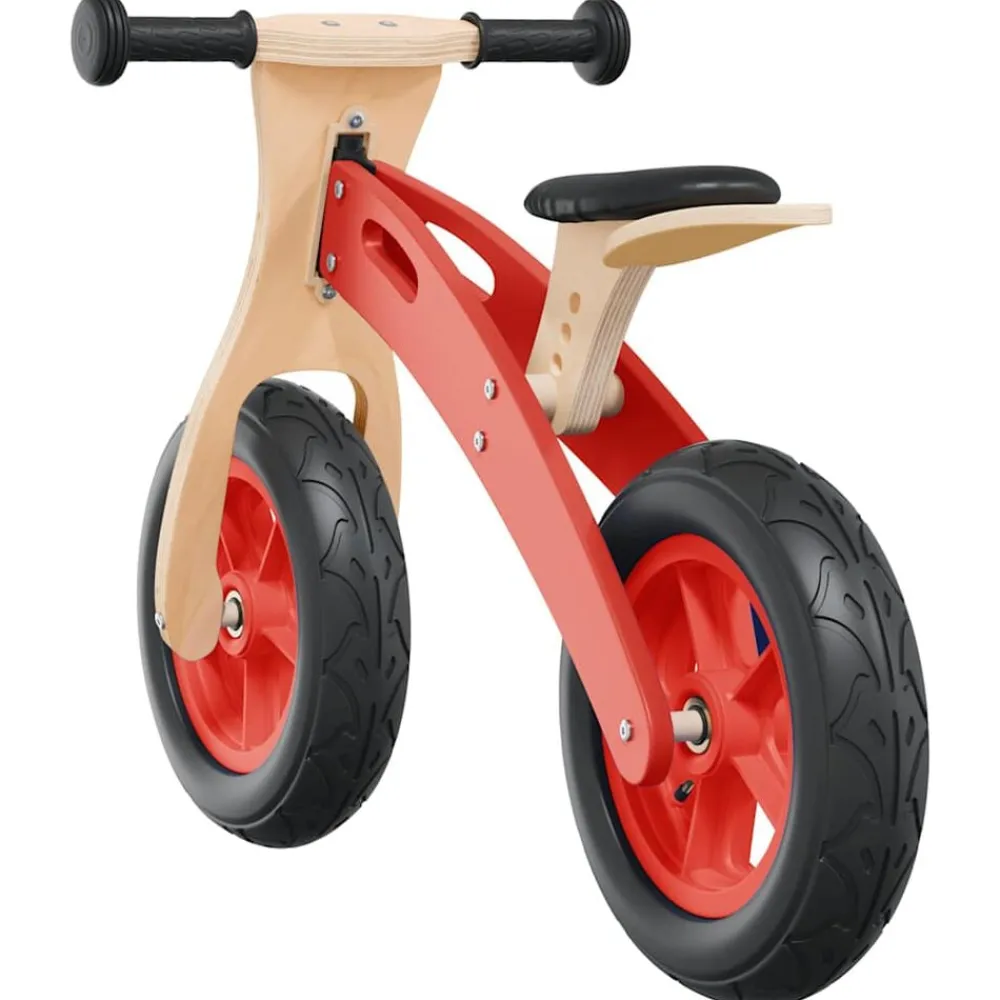 vidaXL Bicicleta sin pedales para niños con neumáticos de aire Rojo Sale