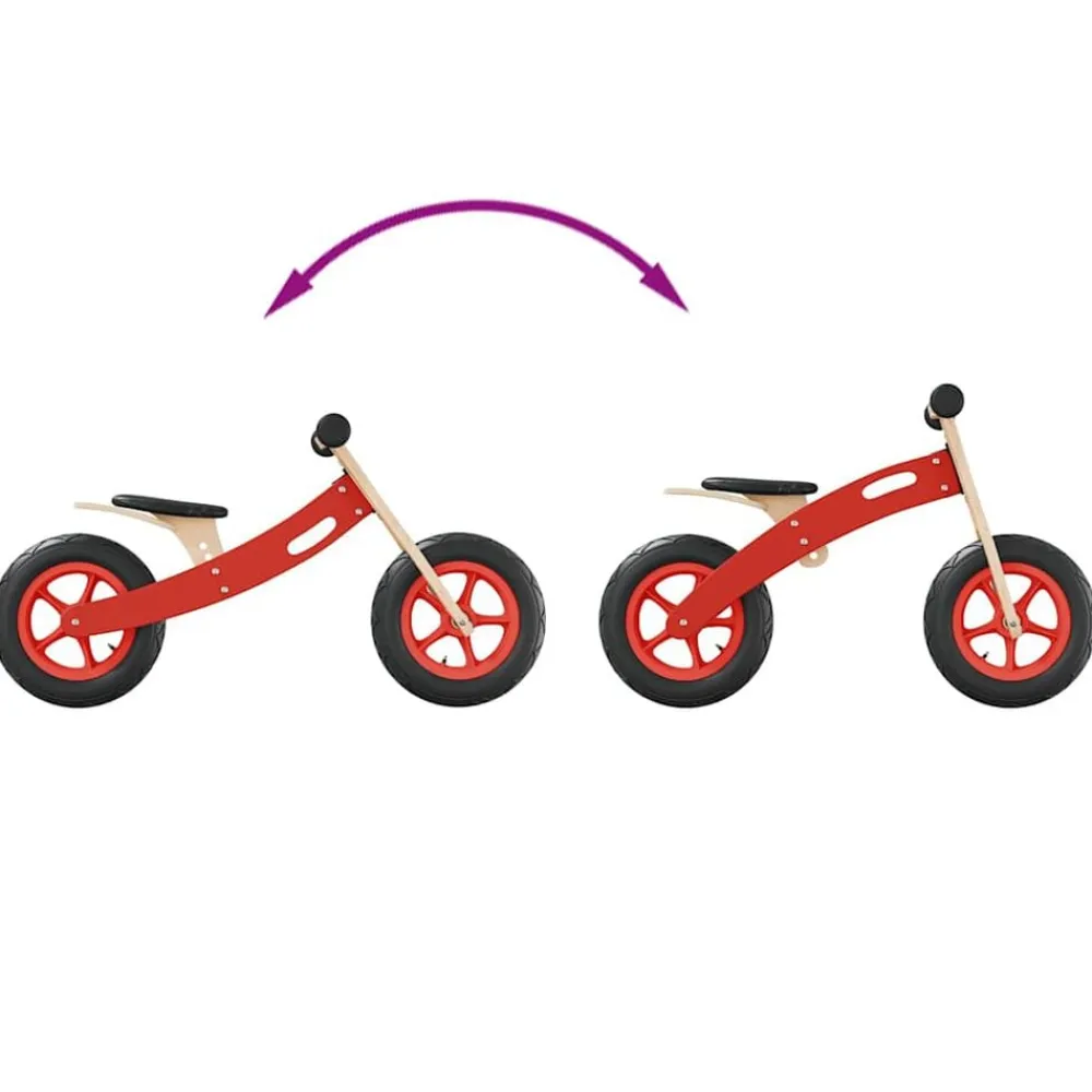 vidaXL Bicicleta sin pedales para niños con neumáticos de aire Rojo Sale