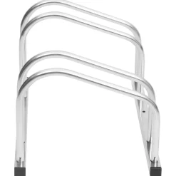 vidaXL Bicicletero para 2 bicicletas acero galvanizado Plateado Clearance