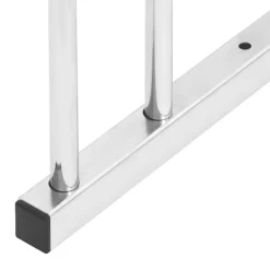 vidaXL Bicicletero para 2 bicicletas acero galvanizado Plateado Clearance