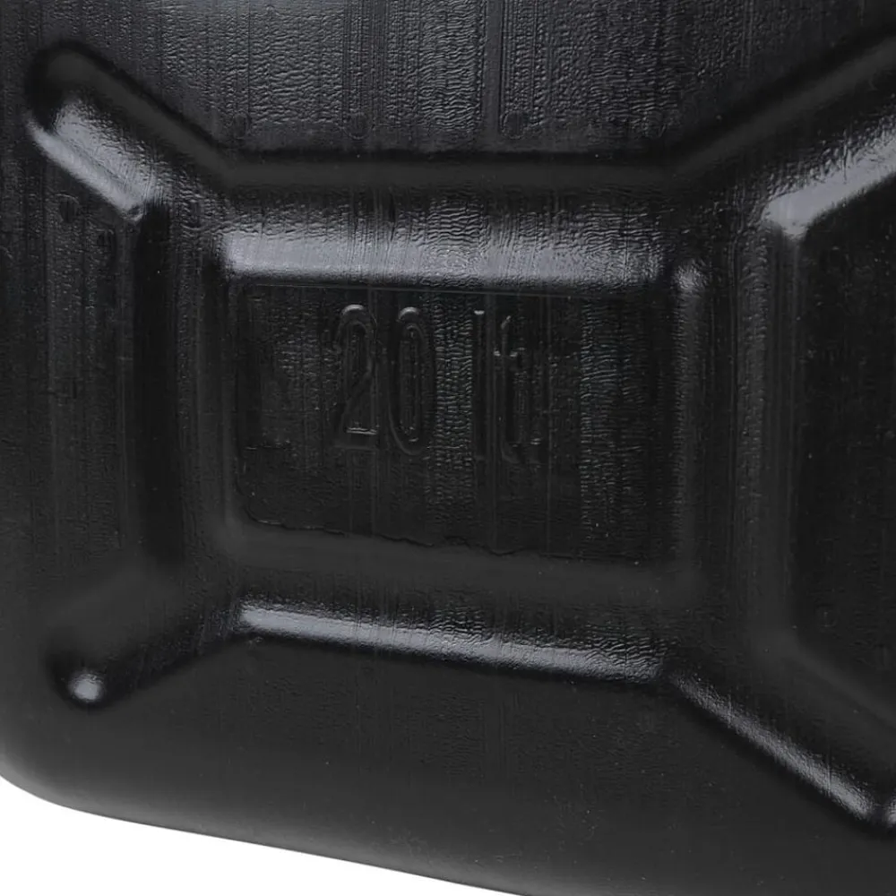 vidaXL Piezas Y Accesorios Para Vehículos-Bidón de combustible boquilla flexible 3 ud plástico negro 20 l
