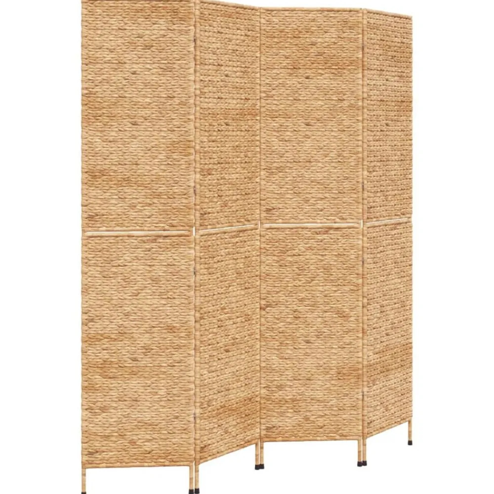 vidaXL Divisores De Ambientes-Biombo de 4 paneles jacinto de agua 163x180 cm
