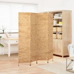 vidaXL Divisores De Ambientes-Biombo de 4 paneles jacinto de agua 163x180 cm
