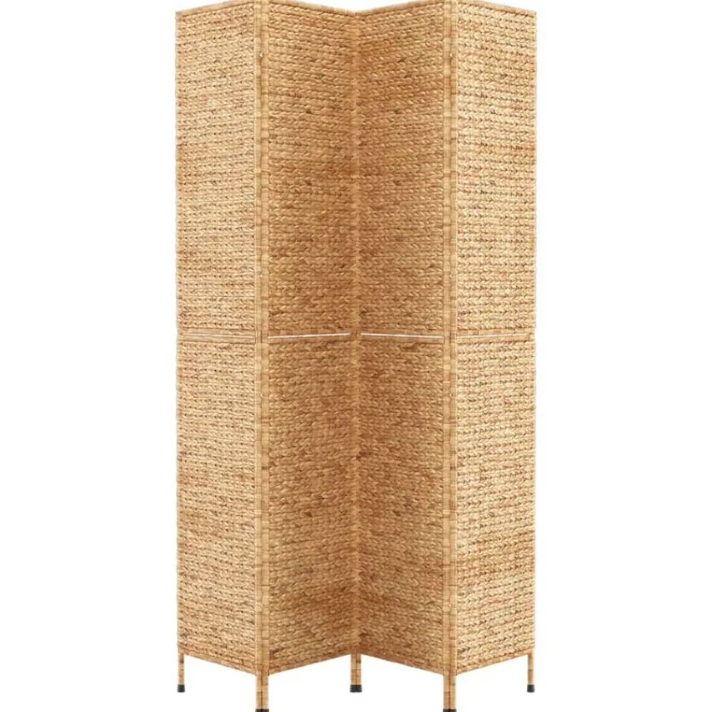 vidaXL Divisores De Ambientes-Biombo de 4 paneles jacinto de agua 163x180 cm