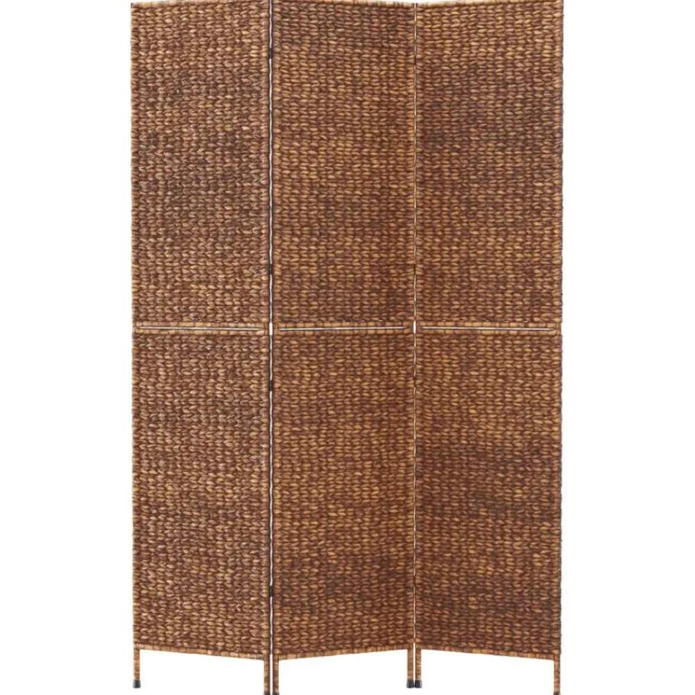 vidaXL Biombo de 3 paneles jacinto de agua marrón 122x180 cm Best