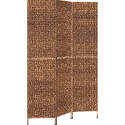 vidaXL Biombo de 3 paneles jacinto de agua marrón 122x180 cm Best