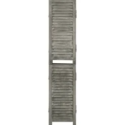 vidaXL Biombo de 6 paneles de madera maciza gris 214x166 cm Sale