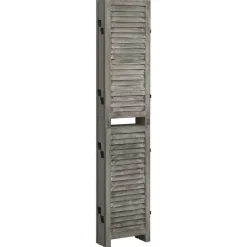 vidaXL Biombo de 6 paneles de madera maciza gris 214x166 cm Sale
