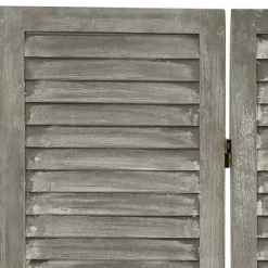 vidaXL Biombo de 6 paneles de madera maciza gris 214x166 cm Sale