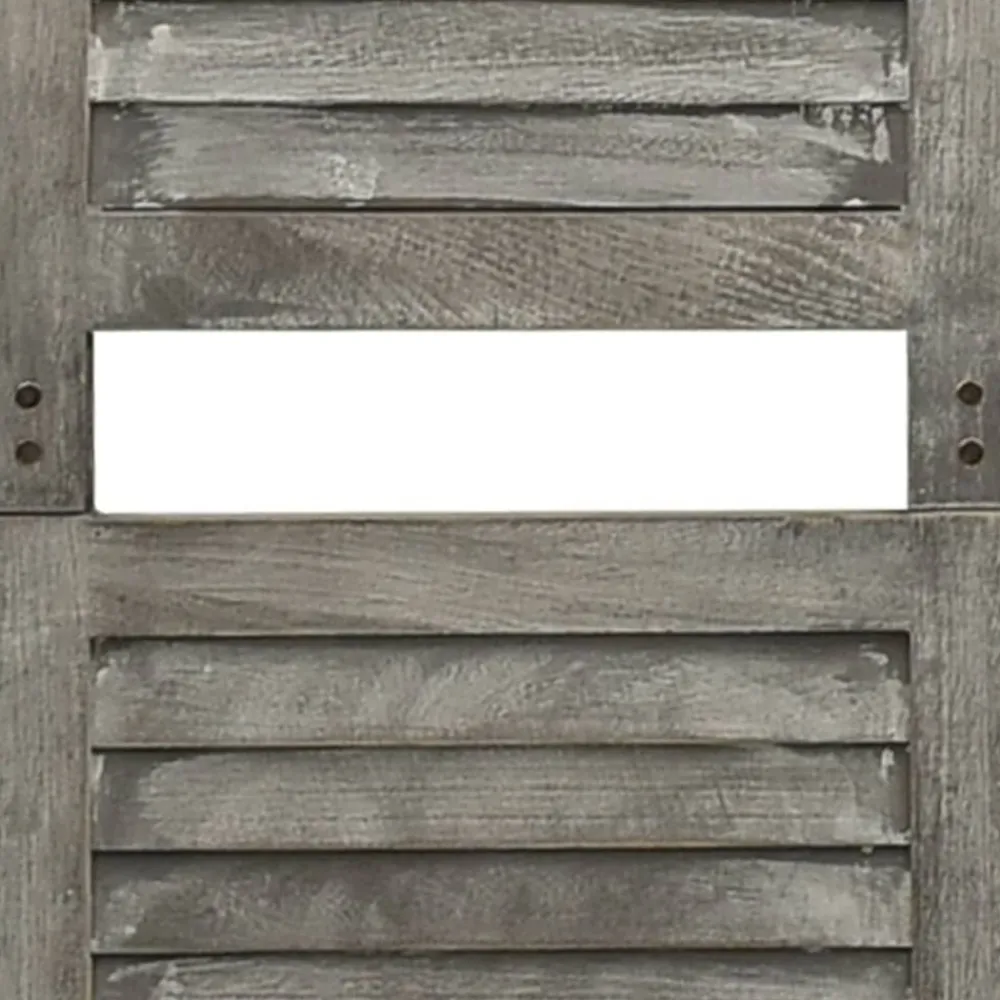 vidaXL Biombo de 6 paneles de madera maciza gris 214x166 cm Sale