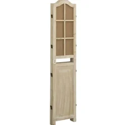 vidaXL Biombo de 4 paneles tela marrón 140x165 cm Outlet