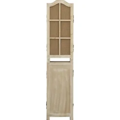vidaXL Biombo de 4 paneles tela marrón 140x165 cm Outlet