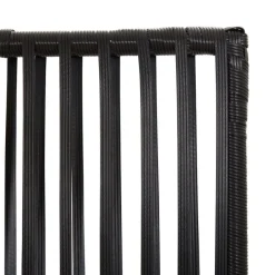 vidaXL Biombo de 3 paneles ratán sintético Negro New