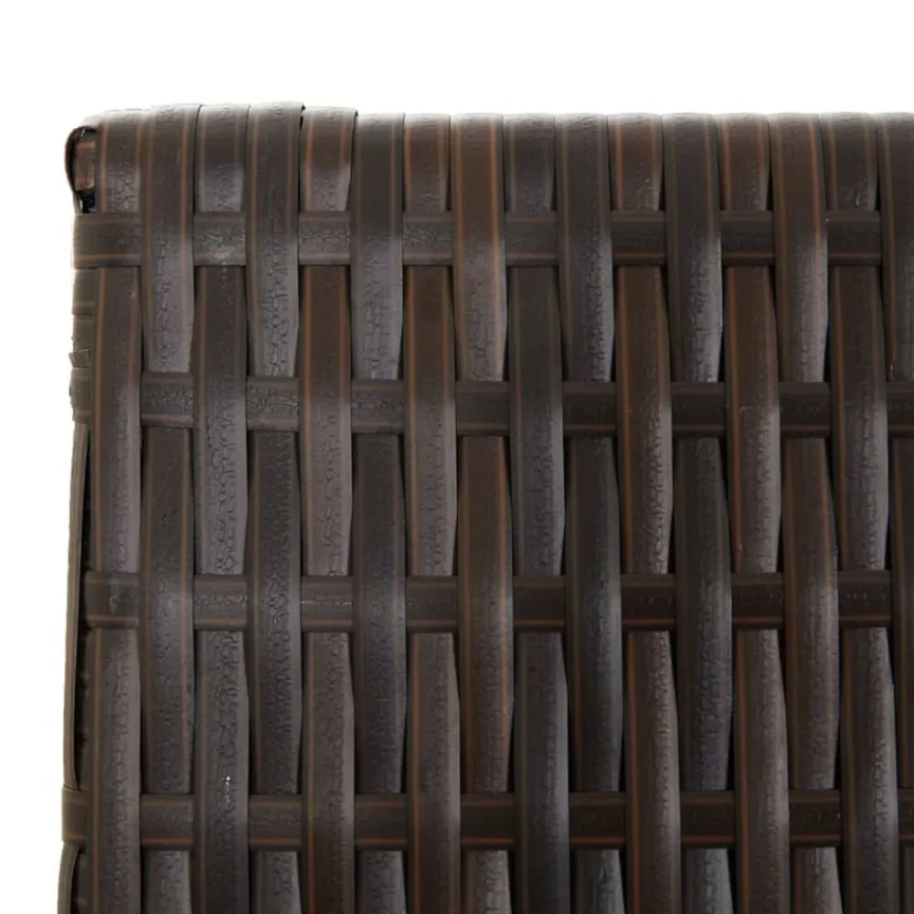 vidaXL Biombo de 4 paneles ratán sintético marrón Marrón Clearance