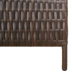 vidaXL Biombo de 4 paneles ratán sintético marrón Marrón Clearance