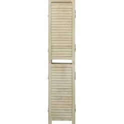 vidaXL Biombo de 4 paneles de madera maciza de paulownia 140x165 cm Discount