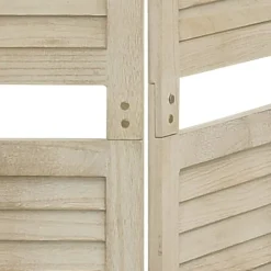 vidaXL Biombo de 4 paneles de madera maciza de paulownia 140x165 cm Discount