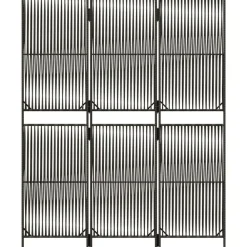 vidaXL Biombo de 3 paneles ratán sintético Gris Outlet