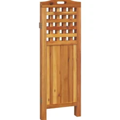 vidaXL Divisores De Ambientes-Biombo de 3 paneles de madera maciza de acacia 121,5x2x115 cm