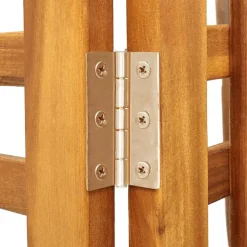 vidaXL Divisores De Ambientes-Biombo de 3 paneles de madera maciza de acacia 121,5x2x115 cm