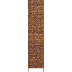 vidaXL Divisores De Ambientes-Biombo de 5 paneles jacinto de agua marrón 205x180 cm