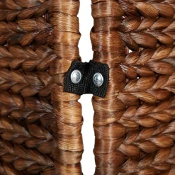 vidaXL Divisores De Ambientes-Biombo de 5 paneles jacinto de agua marrón 205x180 cm