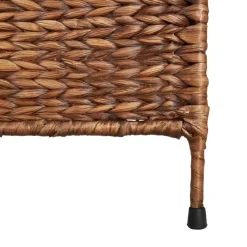 vidaXL Divisores De Ambientes-Biombo de 5 paneles jacinto de agua marrón 205x180 cm