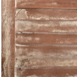 vidaXL Divisores De Ambientes-Biombo de 6 paneles madera maciza de paulownia marrón 210x165cm