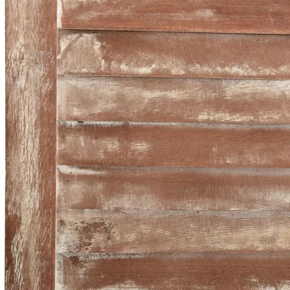 vidaXL Divisores De Ambientes-Biombo de 6 paneles madera maciza de paulownia marrón 210x165cm