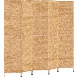 vidaXL Divisores De Ambientes-Biombo de 5 paneles jacinto de agua 205x180 cm